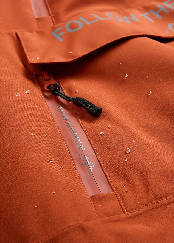 Giacca tecnica impermeabile da infilare con fodera in pile, bonprix
