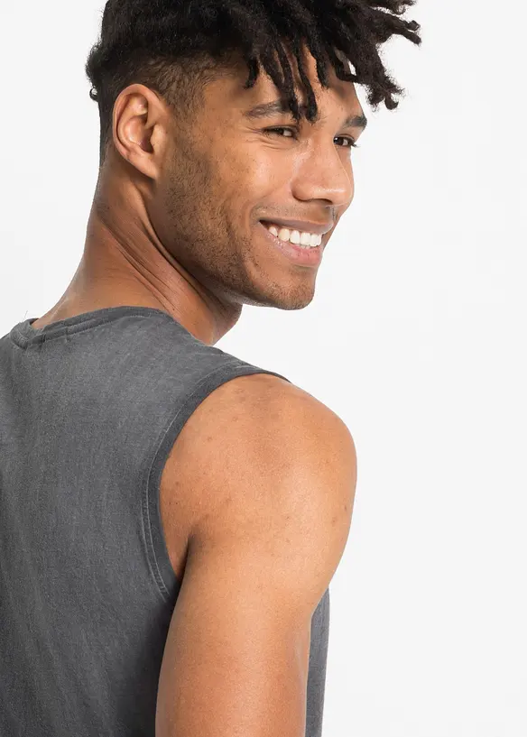 Canotta in puro cotone biologico in look lavato, bonprix