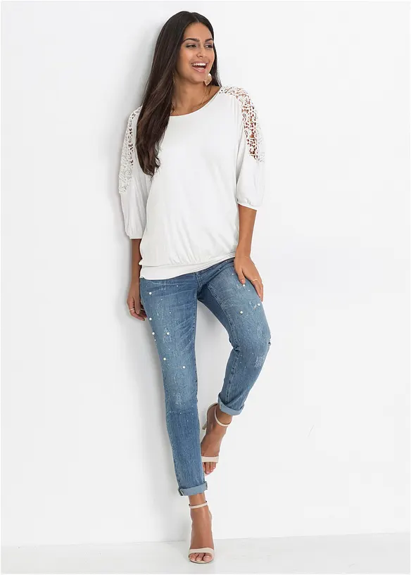 Maglia oversize in misto viscosa, bonprix