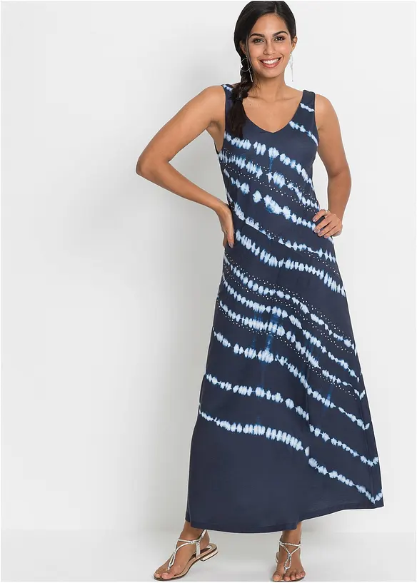 Abito lungo effetto batik, bonprix