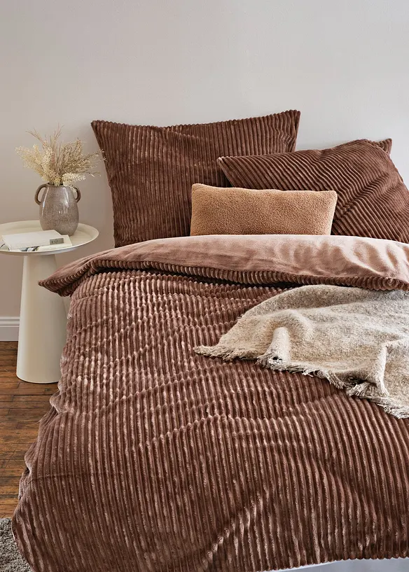 Biancheria da letto effetto cachemire a coste, bonprix