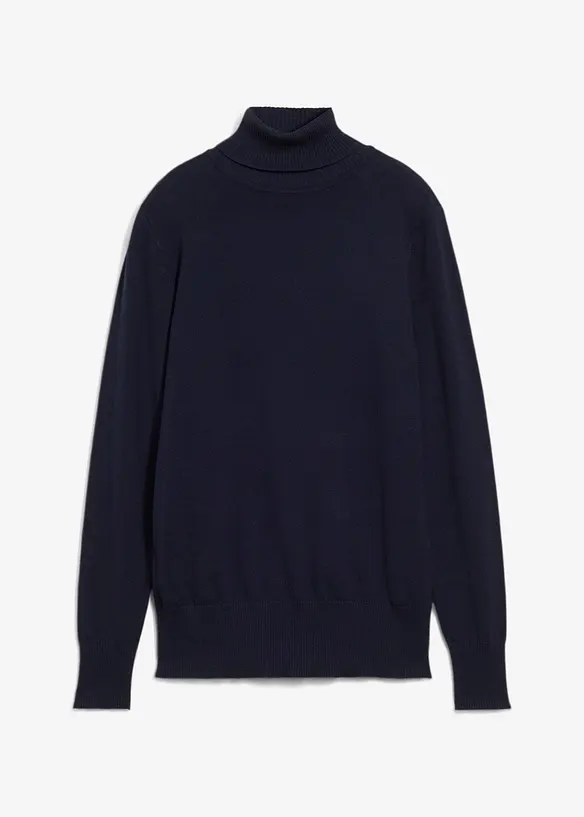 Maglione a collo alto in filato fine, bonprix