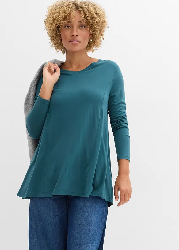 Maglia a maniche lunghe in viscosa morbida, bonprix