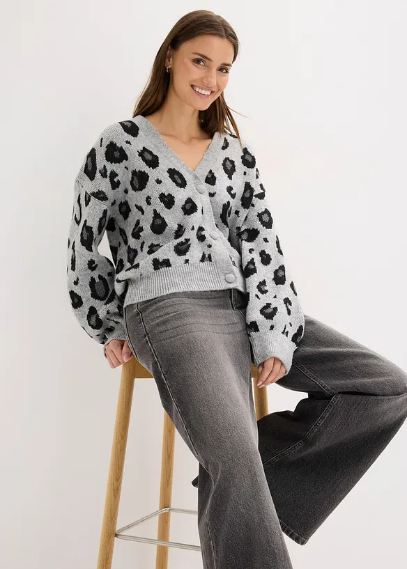 Cardigan leopardato, bonprix