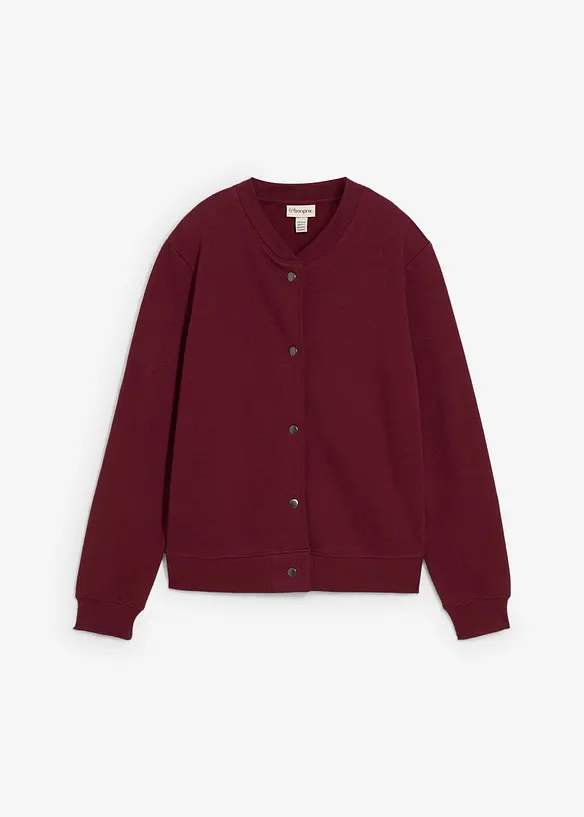 Bomber in felpa con automatici, bonprix