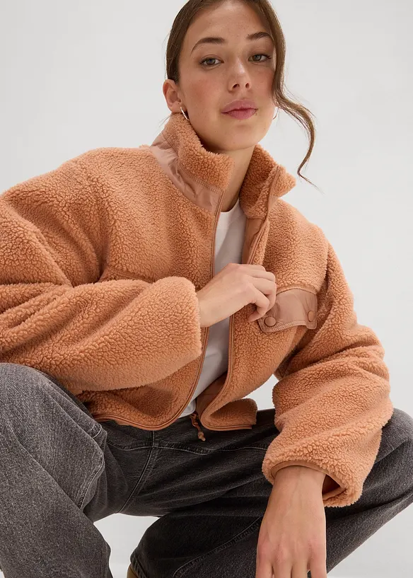 Giacca in pile teddy, bonprix