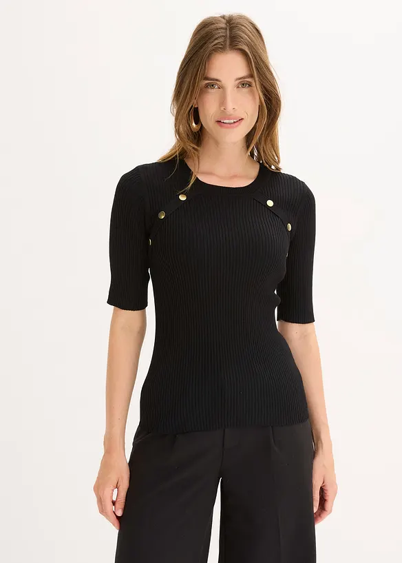 Maglione in filato fine di misto viscosa fluente, bonprix