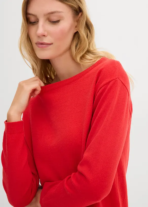 Maglione lungo con cotone riciclato, bonprix