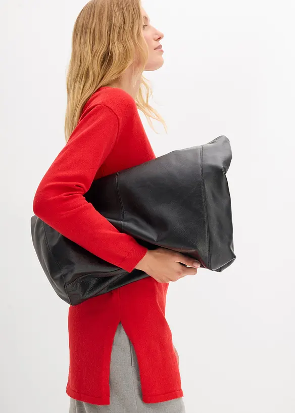 Maglione lungo con cotone riciclato, bonprix