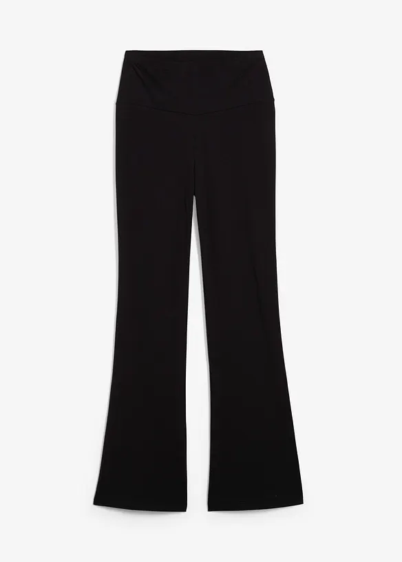 Pantaloni a zampa elasticizzati in cotone biologico, bonprix