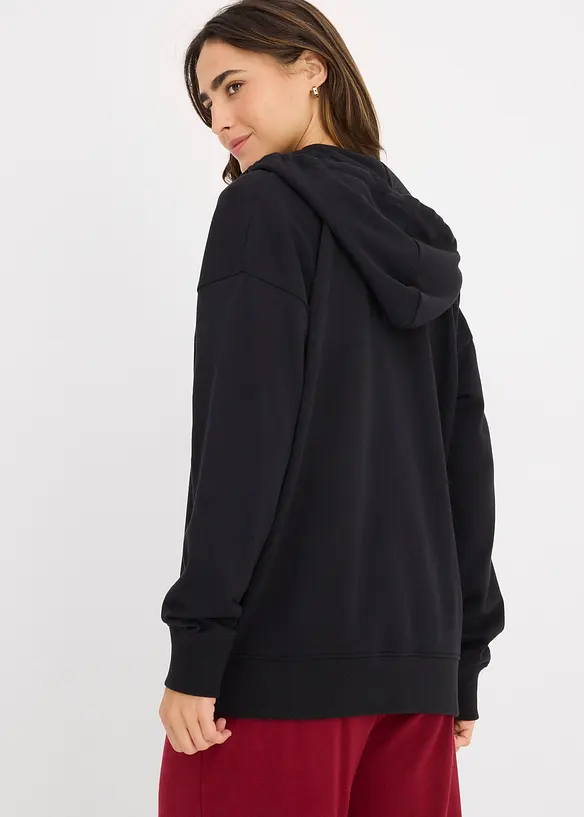 Felpa lunga con zip, bonprix
