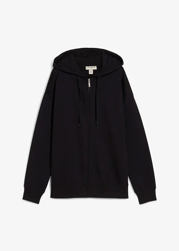 Felpa lunga con zip, bonprix