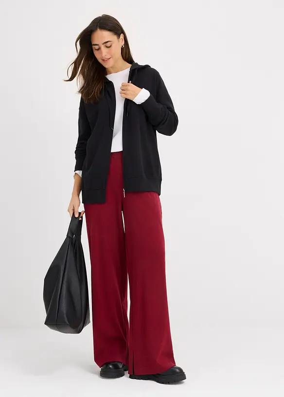 Felpa lunga con zip, bonprix