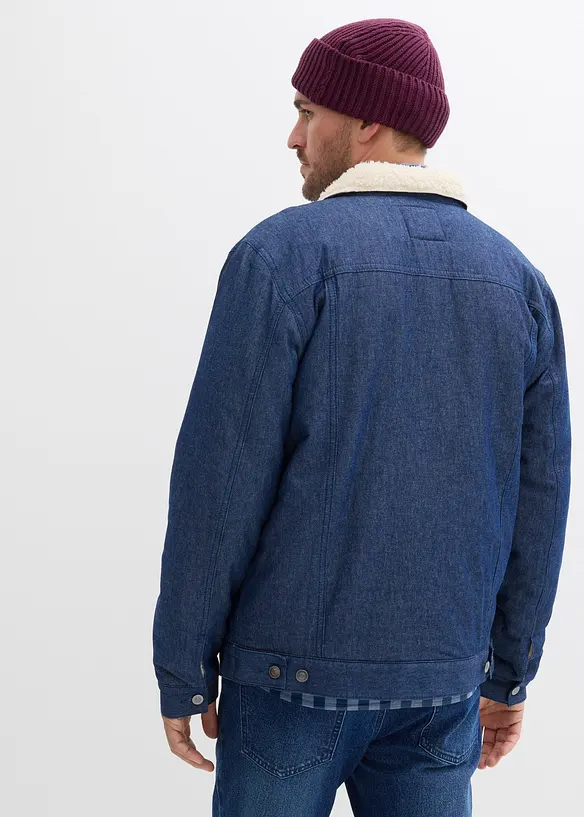 Giacca di jeans con fodera teddy, bonprix