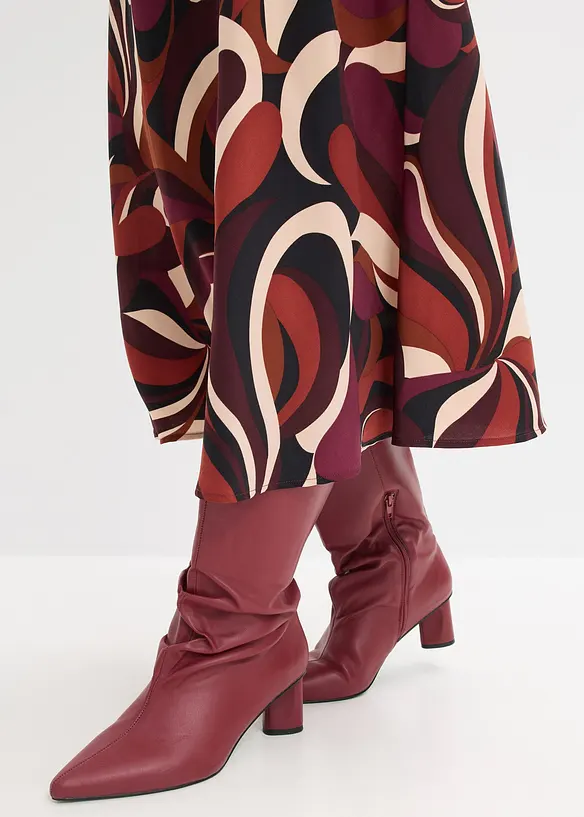 Gonna midi in satin fluente, bonprix