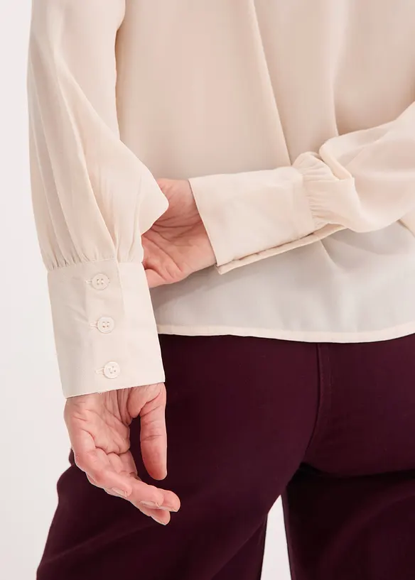 Camicetta di chiffon con ruches, bonprix