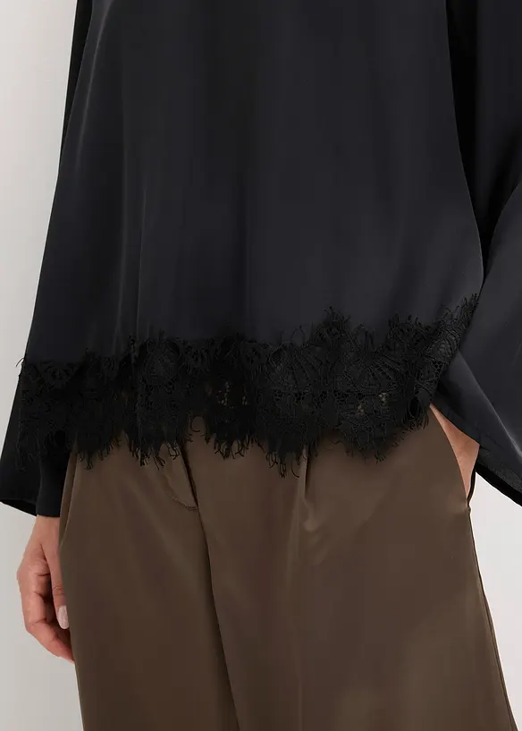 Blusa in satin fluente, bonprix