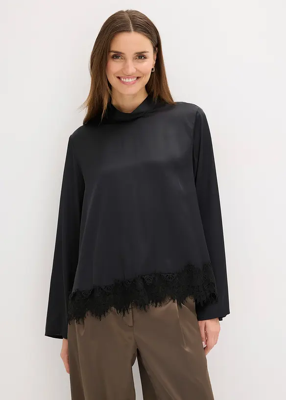 Blusa in satin fluente, bonprix