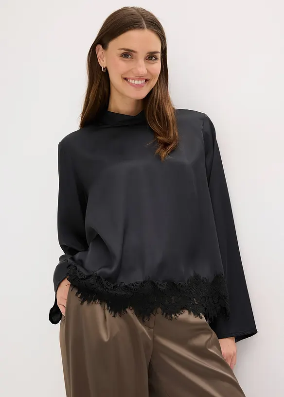 Blusa in satin fluente, bonprix