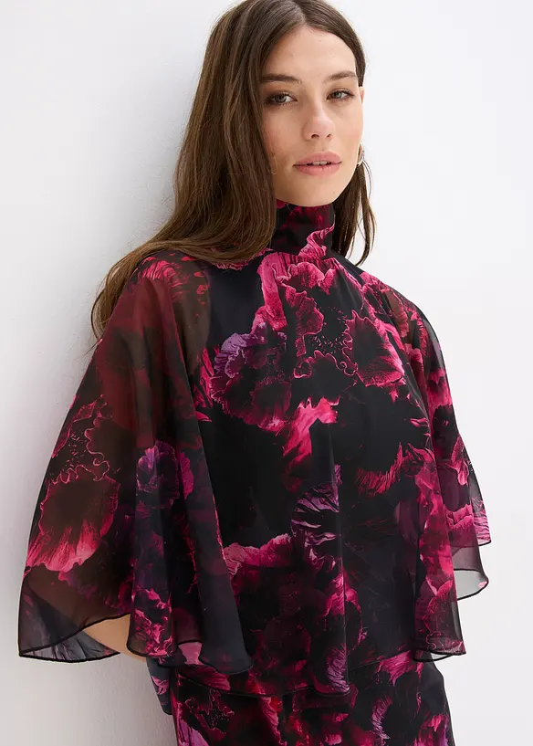 Abito lungo in fine chiffon, bonprix