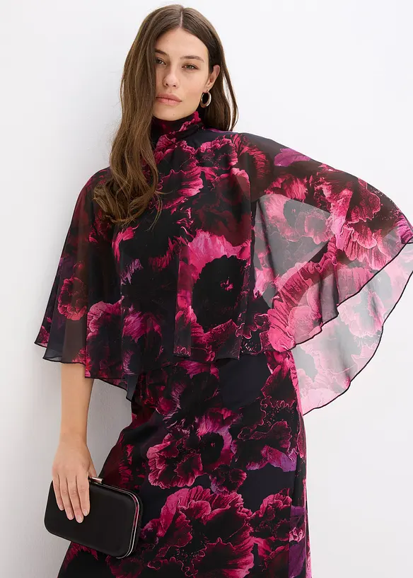 Abito lungo in fine chiffon, bonprix