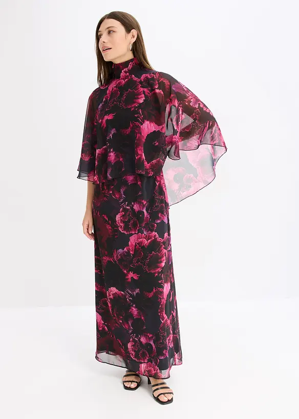 Abito lungo in fine chiffon, bonprix