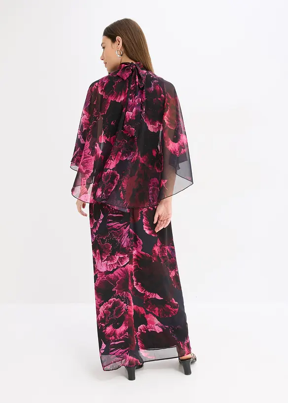 Abito lungo in fine chiffon, bonprix