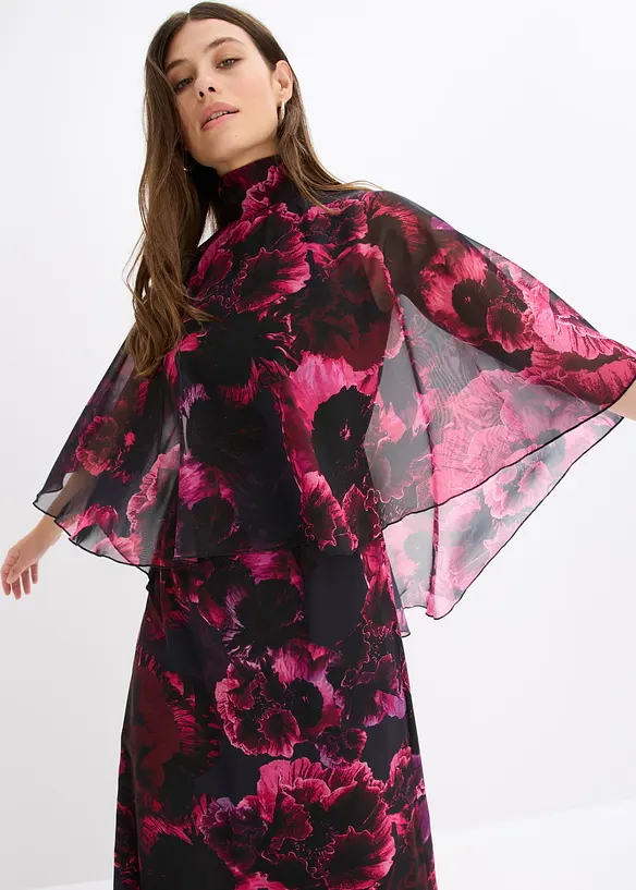 Abito lungo in fine chiffon, bonprix