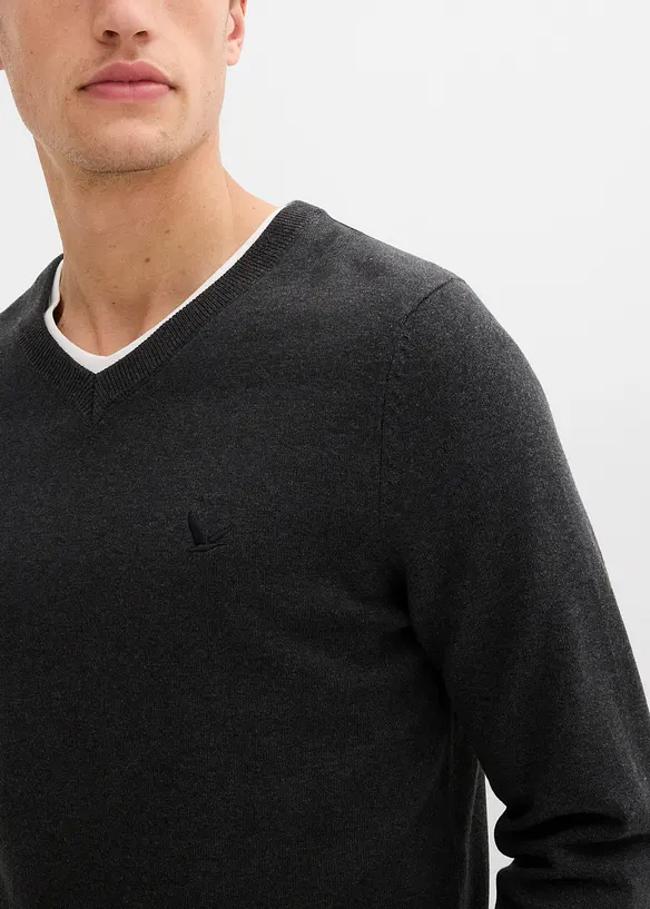 Maglione in filato fine con puro cotone, bonprix