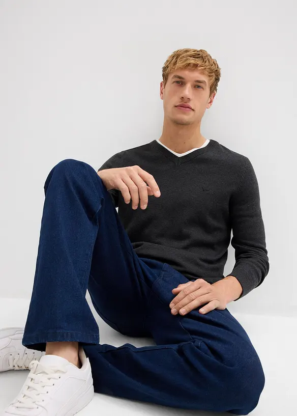 Maglione in filato fine con puro cotone, bonprix
