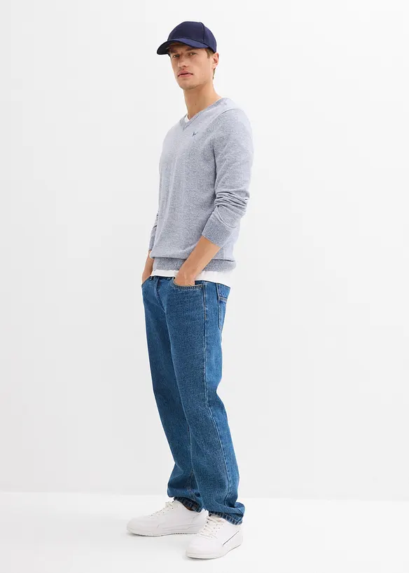 Maglione in filato fine con cotone, bonprix