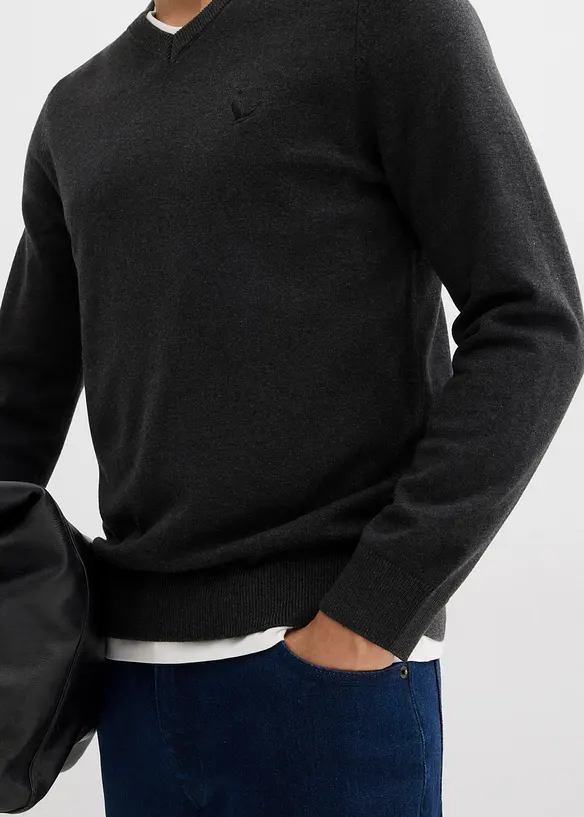Maglione in filato fine con puro cotone, bonprix