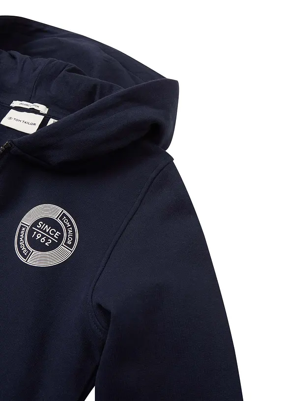 Felpa Tom Tailor con zip e cappuccio, Tom Tailor