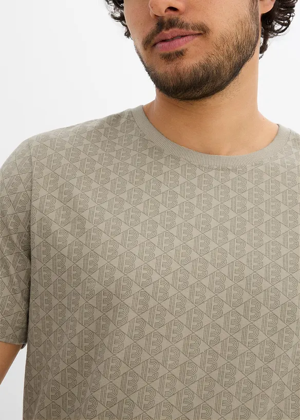 T-shirt in puro cotone biologico con fantasia, bonprix