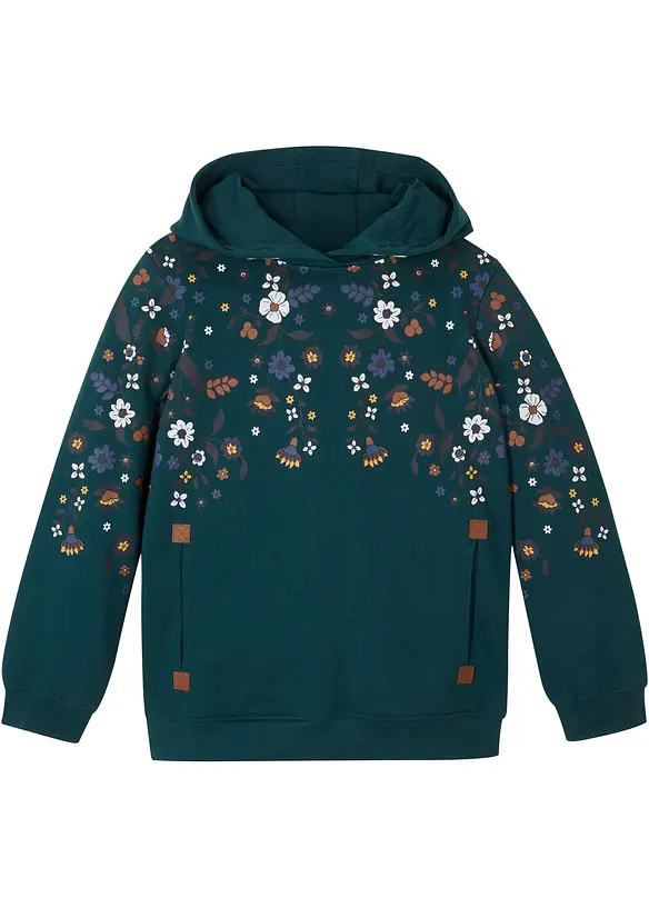 Felpa con cappuccio in puro cotone biologico, bonprix