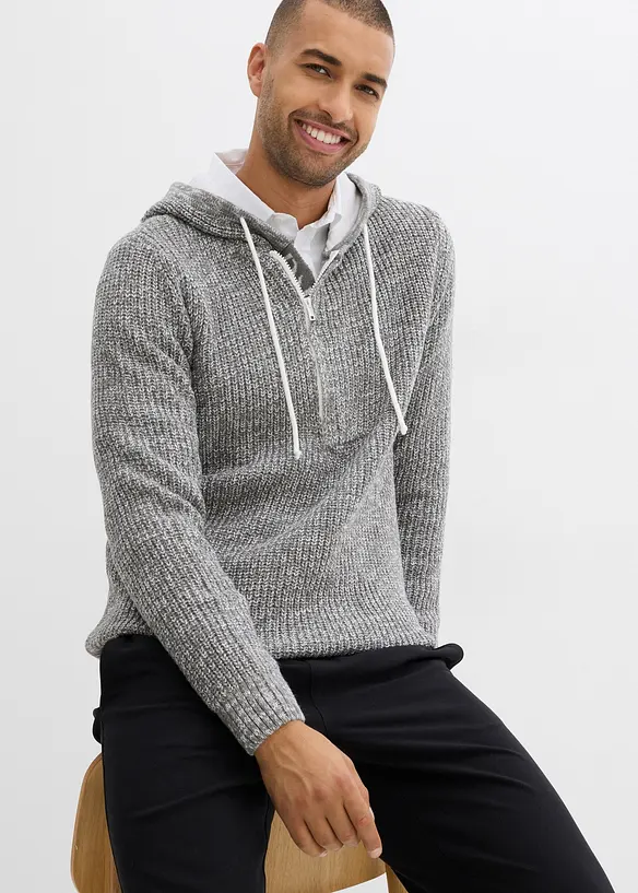 Maglione con cappuccio, bonprix
