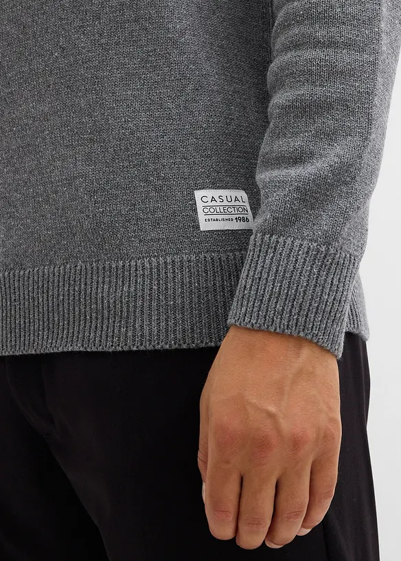 Maglione in filato fine con cotone riciclato, bonprix