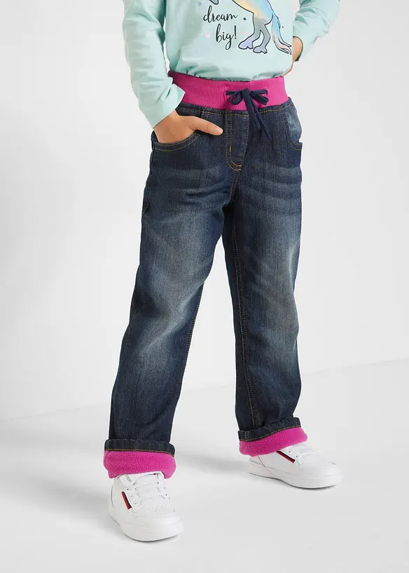 Jeans termici comodi con fodera in pile, bonprix