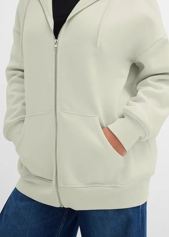 Felpa con zip e cappuccio, bonprix