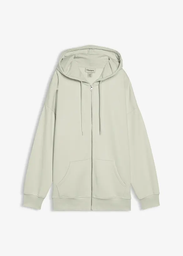 Felpa con zip e cappuccio, bonprix