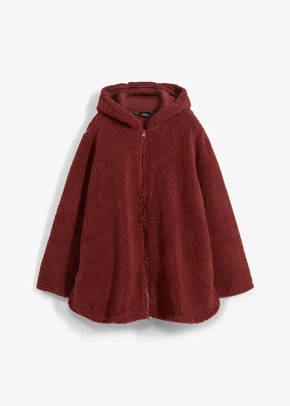 Giacca in pile teddy con spacchi laterali, bonprix