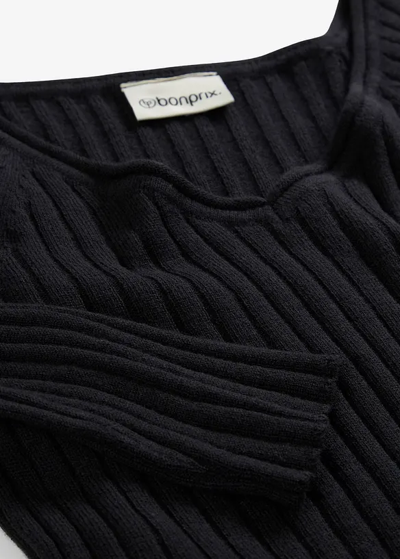 Maglione in filato fine di lana merino, bonprix