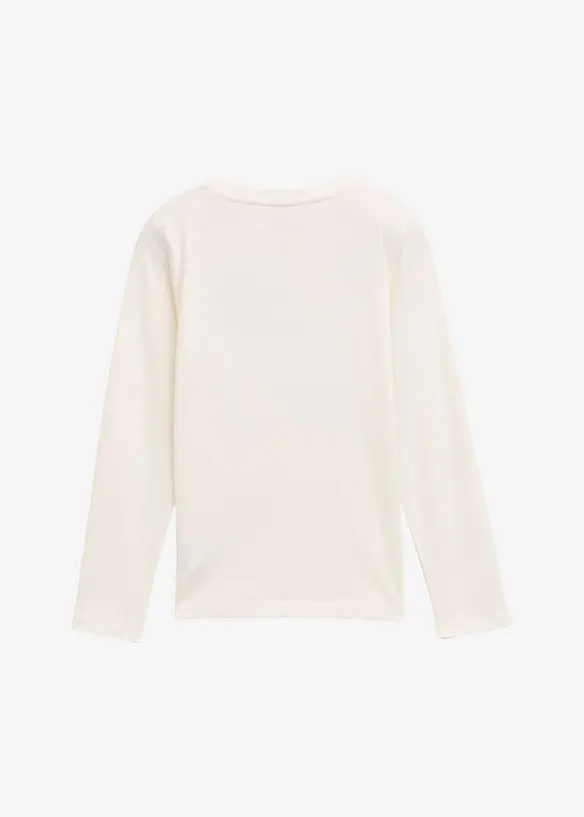 Maglia a maniche lunghe Tom Tailor in puro cotone, Tom Tailor