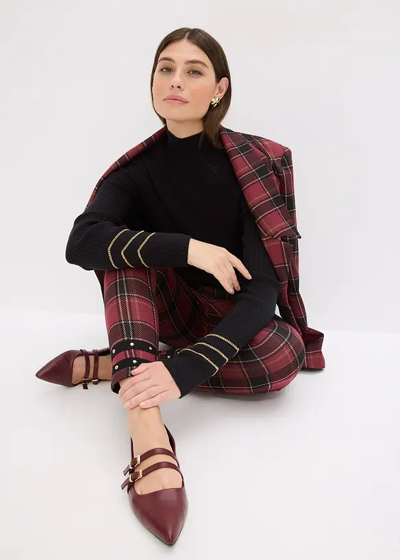 Jeggings con borchie dorate, bonprix