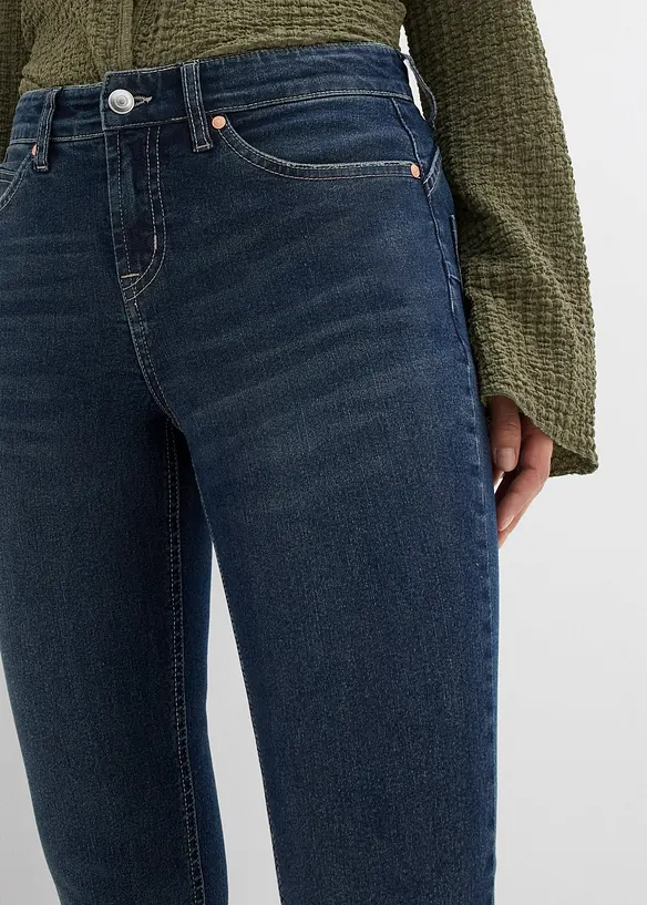 Jeans skinny elasticizzati, vita media, bonprix