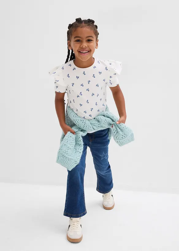 T-shirt in misto cotone biologico elasticizzato, bonprix