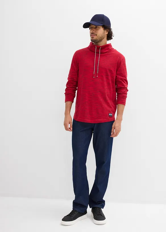 Maglia a maniche lunghe con collo a ciambella, bonprix