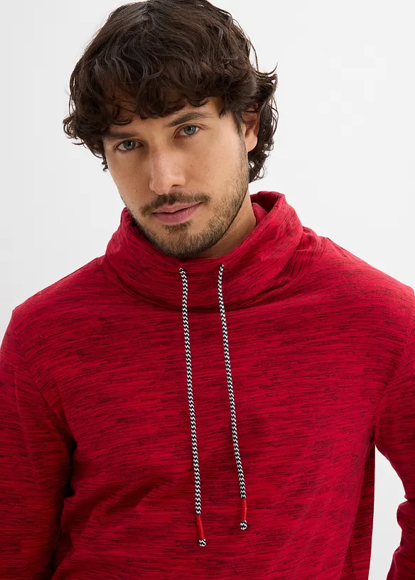 Maglia a maniche lunghe con collo a ciambella, bonprix