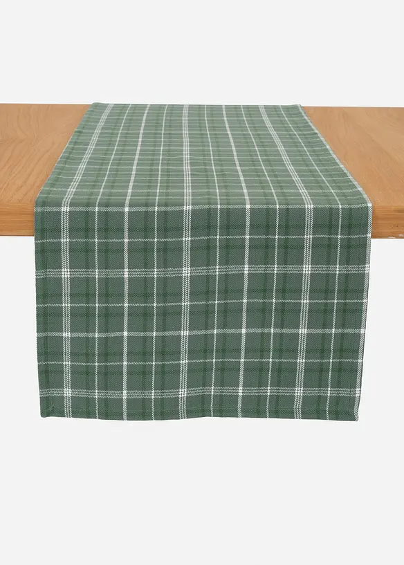 Runner tavolo a quadri in cotone biologico, bonprix