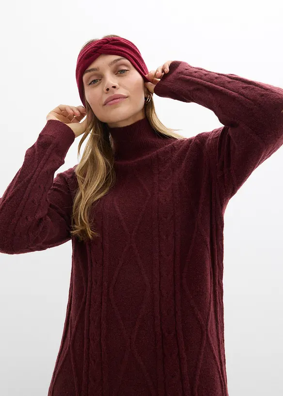 Abito in maglia a trecce, bonprix